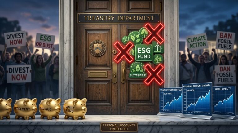 Treasury Bars ESG Funds From Trump Accounts Over Activism