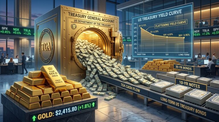 Treasury TGA Move Fuels Gold Rally And Curve Flattening