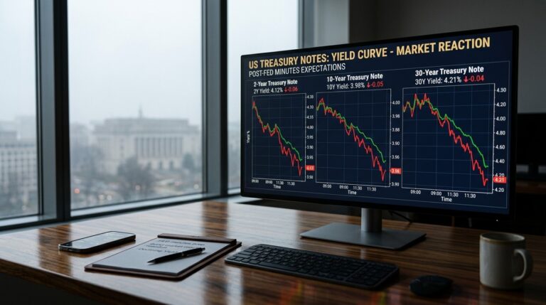 Treasury Yields Edge Lower Ahead Of Key FOMC Minutes