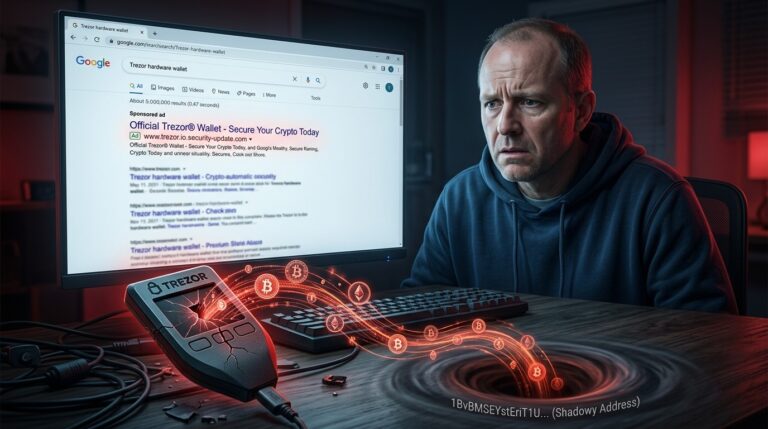 Trezor User Loses Life Savings to Google Phishing Scam
