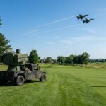 Trump Golfs Under Missile Shield At Bedminster Club
