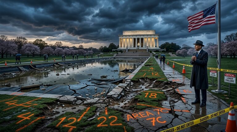 Trump Slams DOJ After Dropping Reflecting Pool Vandalism Charges