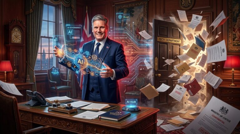 UK PM Burnham Dismantles Tech Ministry Centralizing AI Power