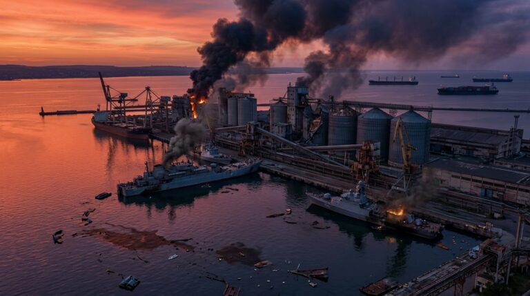 Ukraine Strikes Novorossiysk Grain Port Raising Food Market Fears