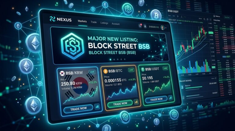 Upbit Lists Block Street BSB Across KRW BTC and USDT Markets