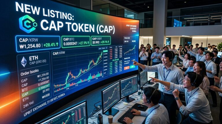 Upbit Lists CAP Token in KRW, BTC, and USDT Markets