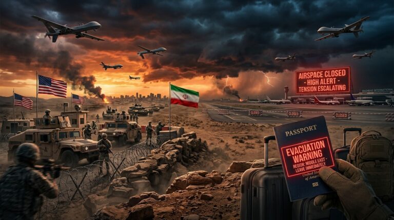 US Warns Americans to Leave Middle East Amid Iran Kuwait Strikes