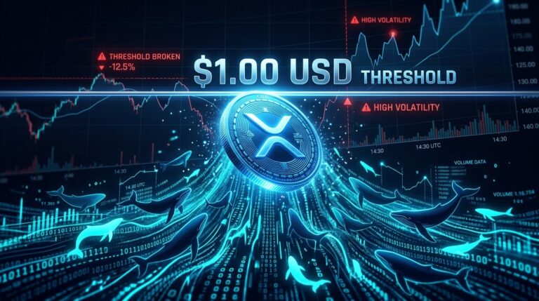 XRP Price Dips Below $1 As Whale Activity Surges 280%