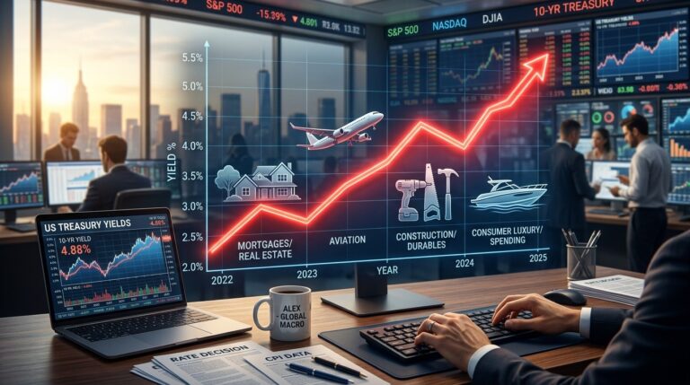 Yields Drive Stocks: Rate-Sensitive Shares Face Big Stakes
