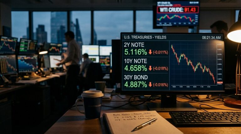 Treasury Yields Fall As Markets Await Jobs And Services Data