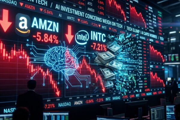 Amazon Intel Shares Plunge On AI Spending Worries