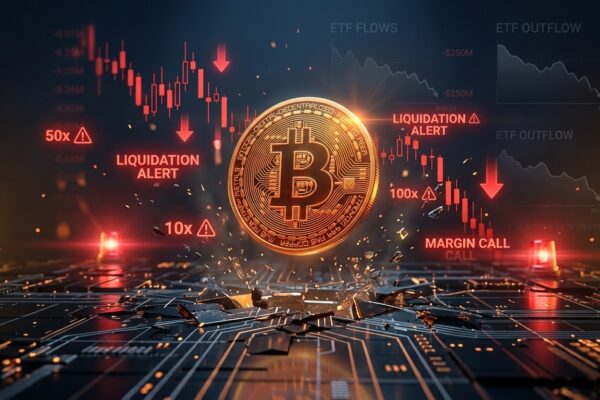 Bitcoin Liquidation Risk Rises as ETF Outflows Slow
