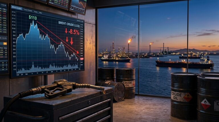 Brent Crude Nears 110 Then Retreats As Fuel Prices Peak