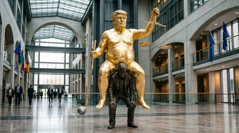Golden Naked Trump Statue Sparks Debate AtGenerating the article content European Parliament