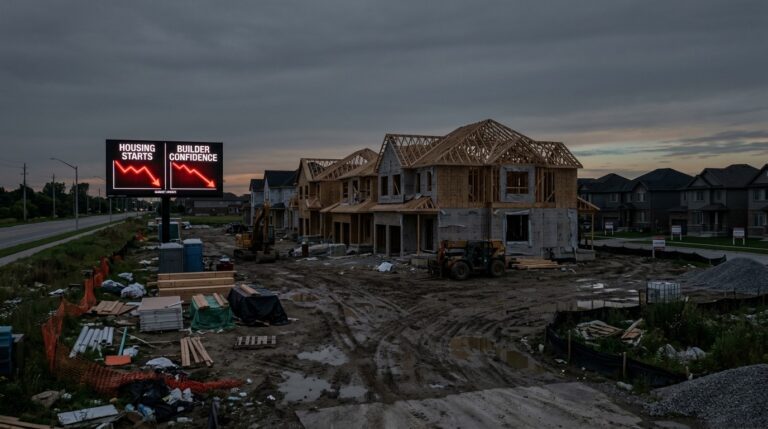 Housing Starts Plunge Near Covid Lows Amid Builder Confidence Crash