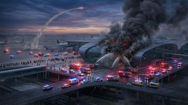 Houthi Missile Strike Hits Riyadh Airport Terminal Killing 12
