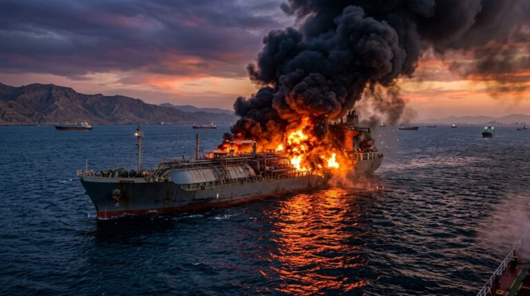 Iran Strikes LPG Tanker In Hormuz Strait Amid Rising Tensions