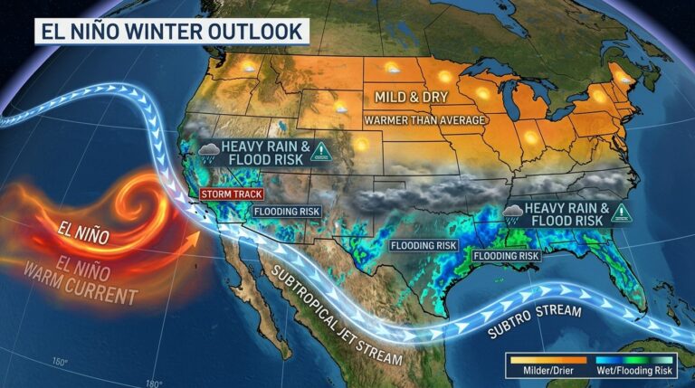Record El Niño Winter Outlook Signals Wetter South Warmer North