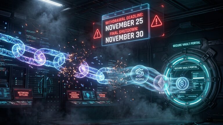 Sophon Mainnet Shutdown November 30 Deadline Details