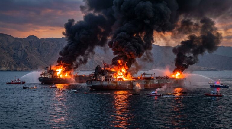 Tanker Fires In Strait Of Hormuz Spark Oil Market Alarm
