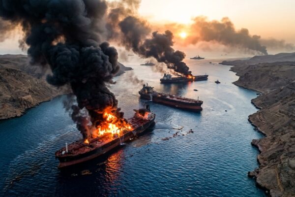 Three Tankers Ablaze In Strait Of Hormuz Spark Fresh Tensions