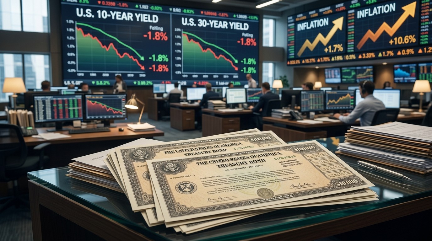 Treasury Yields Edge Lower After Hot Inflation Data